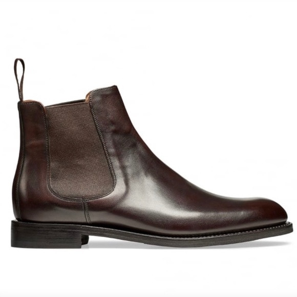 Joseph Cheaney Godfrey D Chelsea Boot in Mocha Calf Leather